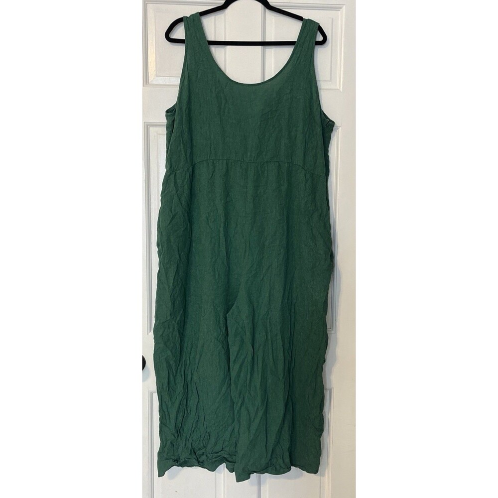 Patagonia Jumpsuit Womens XL Hemp Garden Island Romper Green Boho Granola Gorp